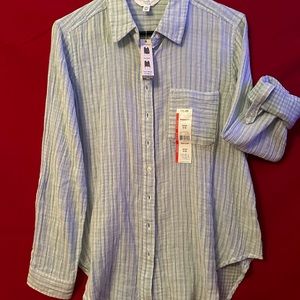 NWT Blue stripe ladies shirt